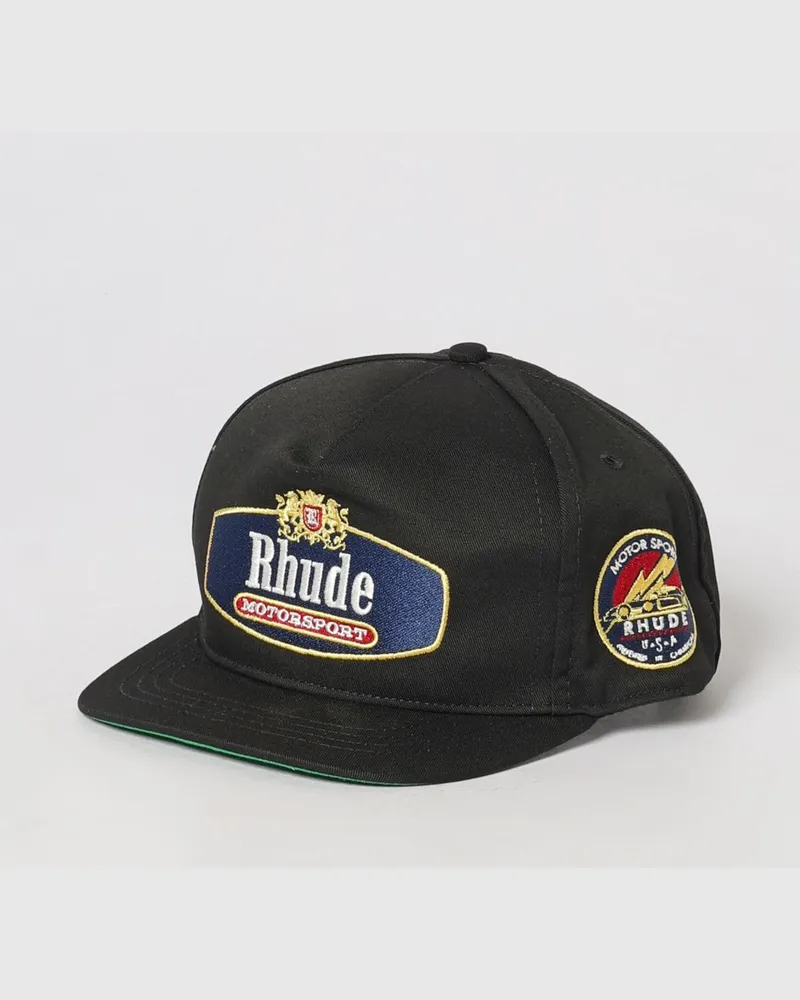 RHUDE Baseballkappe aus Baumwollmischung Schwarz