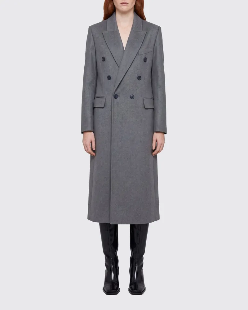 Victoria Beckham Langer zweireihiger Woll-Kaschmir-Mantel Catriona von Grün