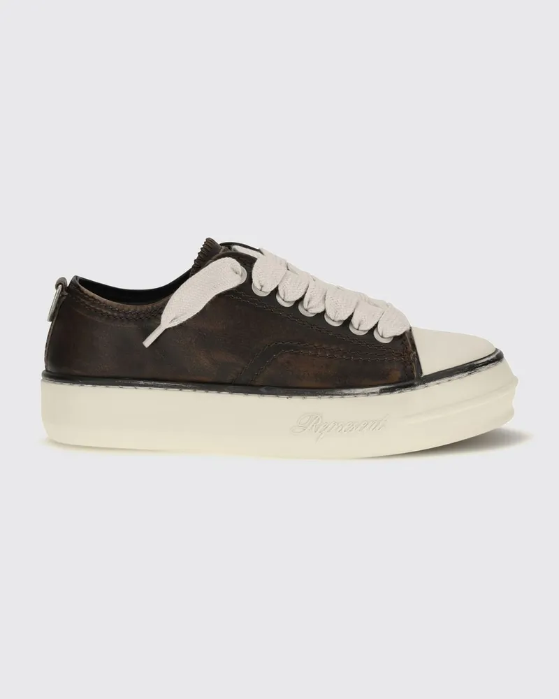 REPRESENT Rep-Cap Sneaker aus Distressed-Leder mit Gummikappe Braun
