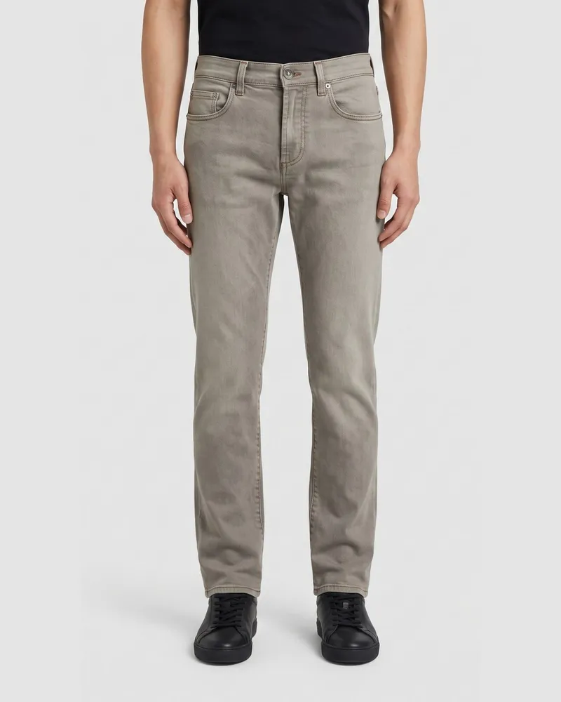 Versace Tapered Fit 5-Pocket-Jeans aus Stretch-Denim mit Medusa-Logo Weiß
