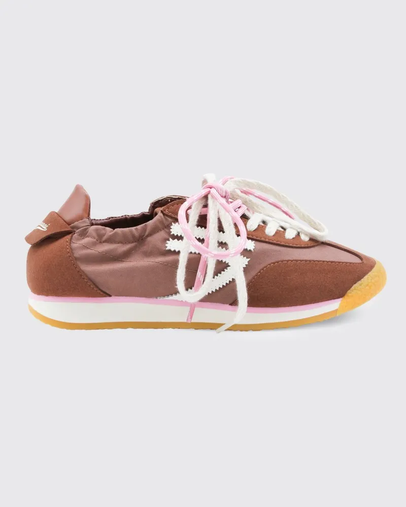 Puraai Damen-Sneakers 6.02 Panther aus veganem Leder und Wildleder Braun
