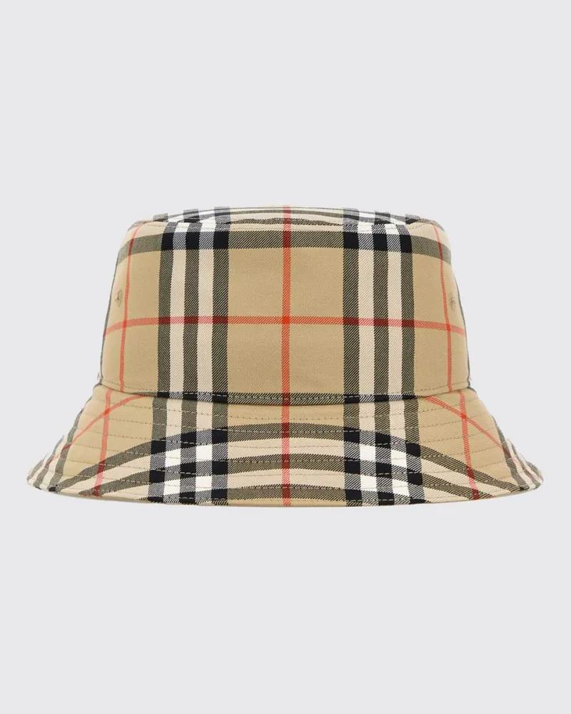 Burberry Fischer-Bucket-Hat aus Baumwolle mit ikonischem Vintage-Check-Muster Sand