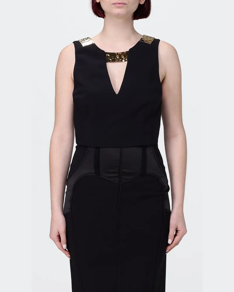 Elisabetta Franchi Crêpe-Top Schwarz