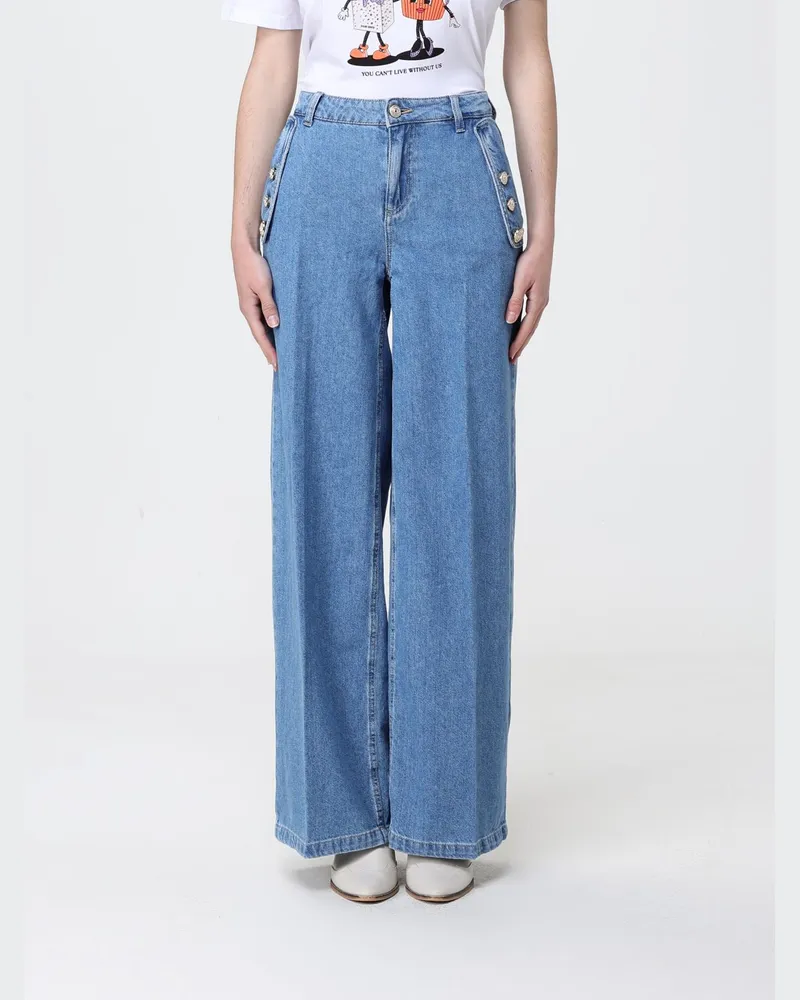 Liu Jo Palazzo Jeans aus Denim Blau