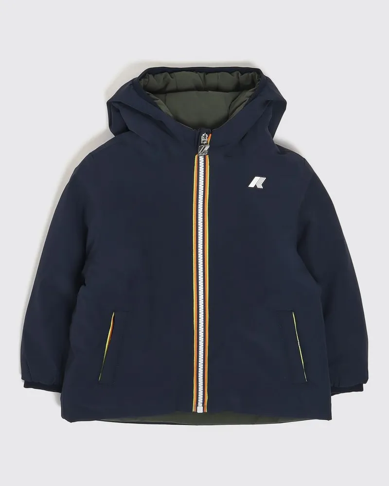 K-Way Wende- und Steppjacke P.Jack aus Nylon mit Kapuze für Jungen Grün