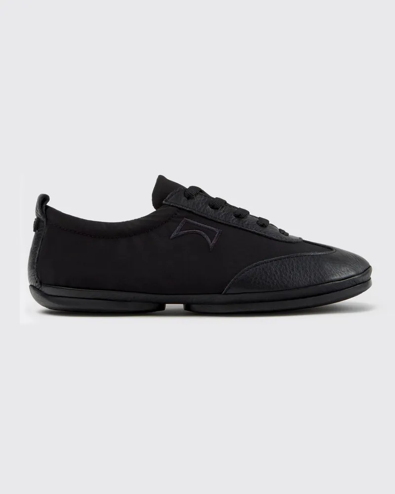 Camper Right Nina Sneaker aus Kalbsleder und recyceltem PET mit gesticktem Logo Schwarz