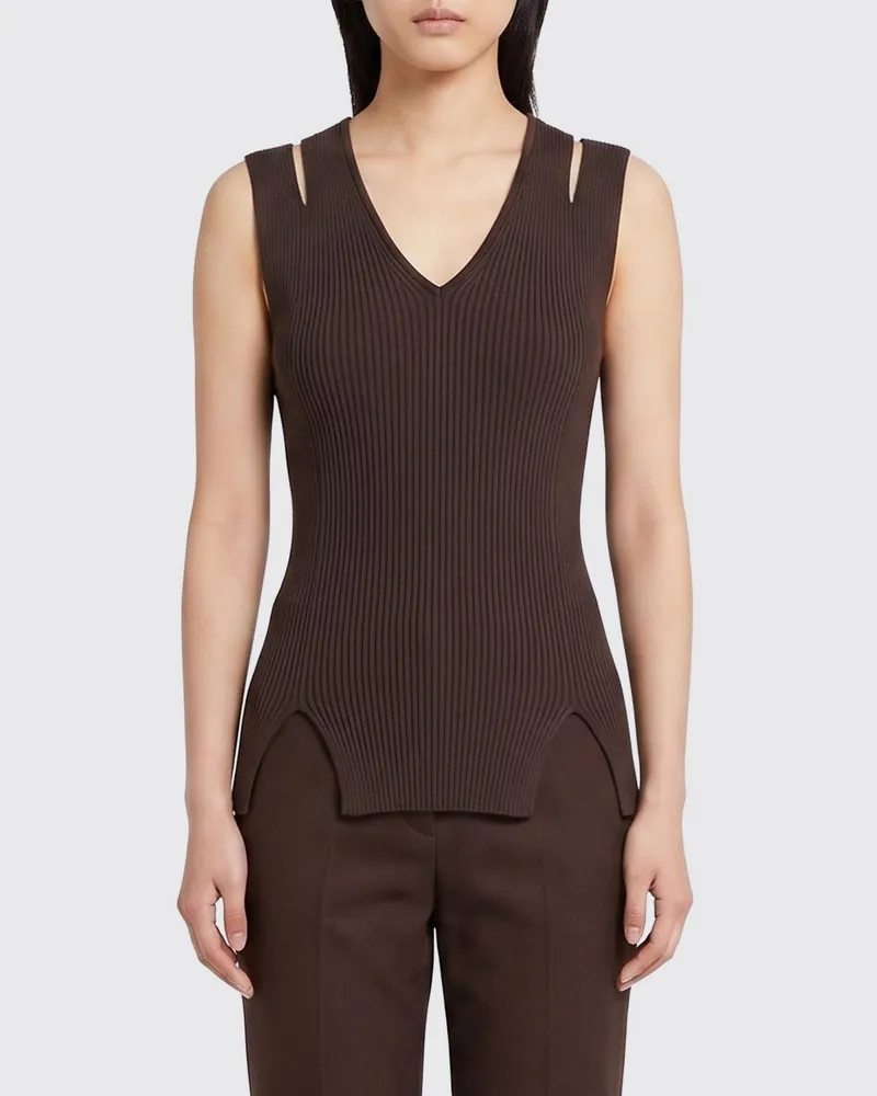 Roberto Collina Top damen Braun