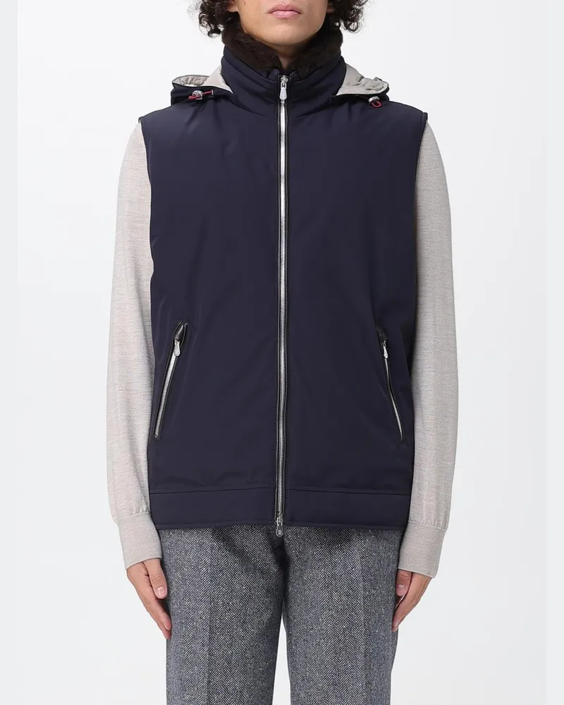 Brunello Cucinelli Mantel herren Blau