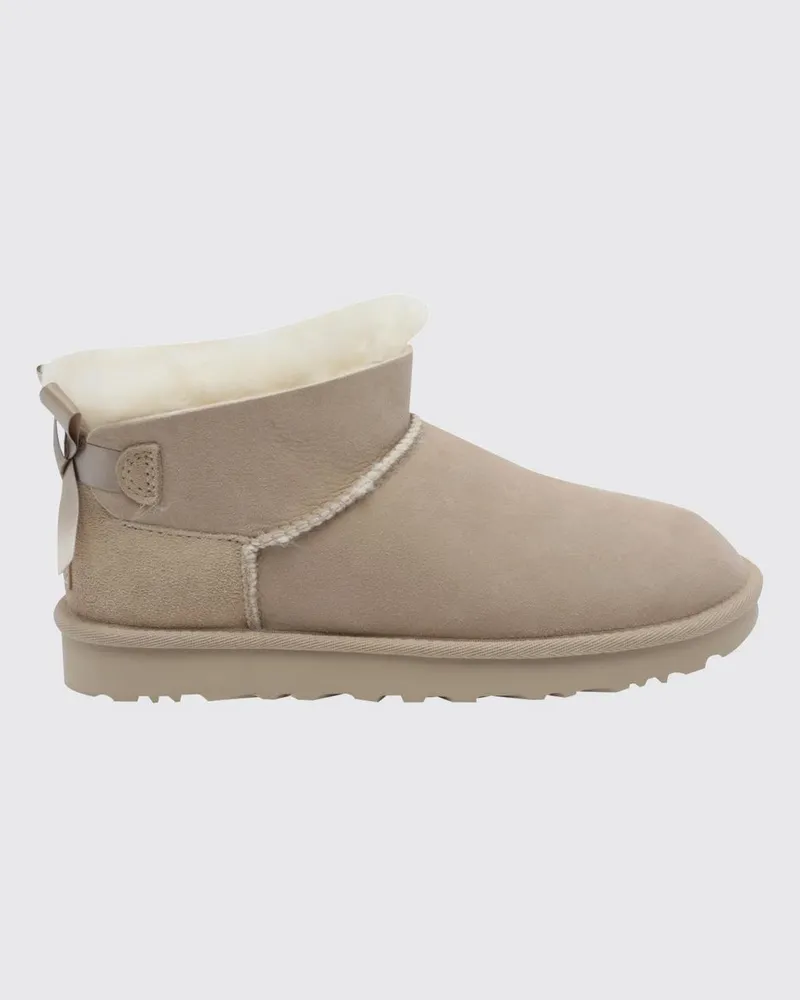 UGG Ultra Mini Bailey Bow Wildlederstiefel mit Schleife hinten Beige