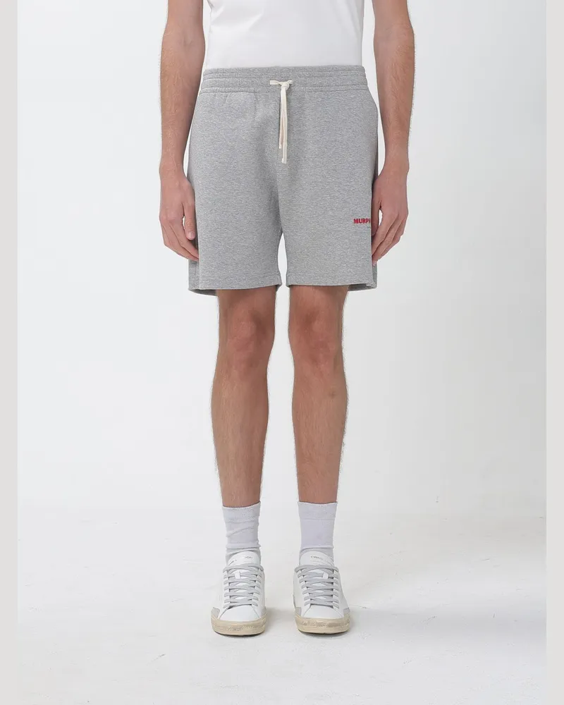 Murphy & Nye Jogging-Shorts aus Baumwollmischung mit Kordelzug in der Taille Grau