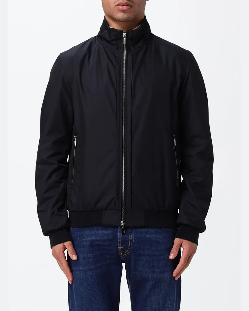 MOORER Bomberjacke aus Polyester Blau