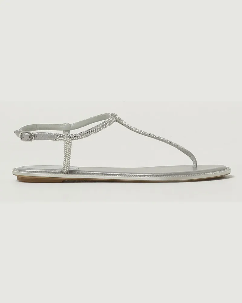 René Caovilla Flache sandalen damen Silber
