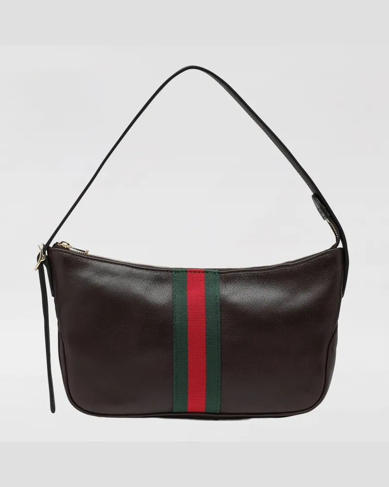 Gucci Lunetta Ledertasche Braun