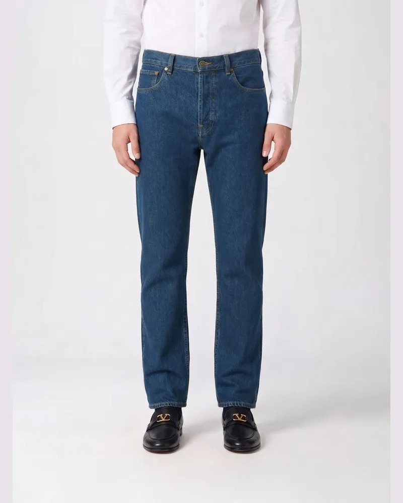 Valentino Garavani Straight-Fit-Jeans aus Baumwolldenim Blau