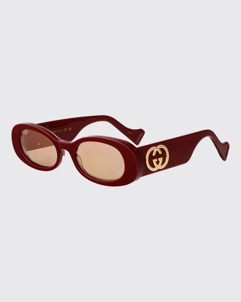 Gucci Sonnenbrille damen Burgunderrot