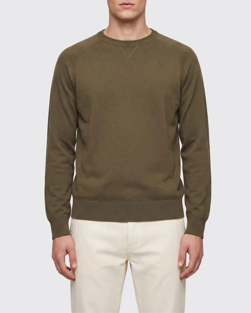 ASPESI Rundhals-Sweatshirt aus Baumwolle Grün