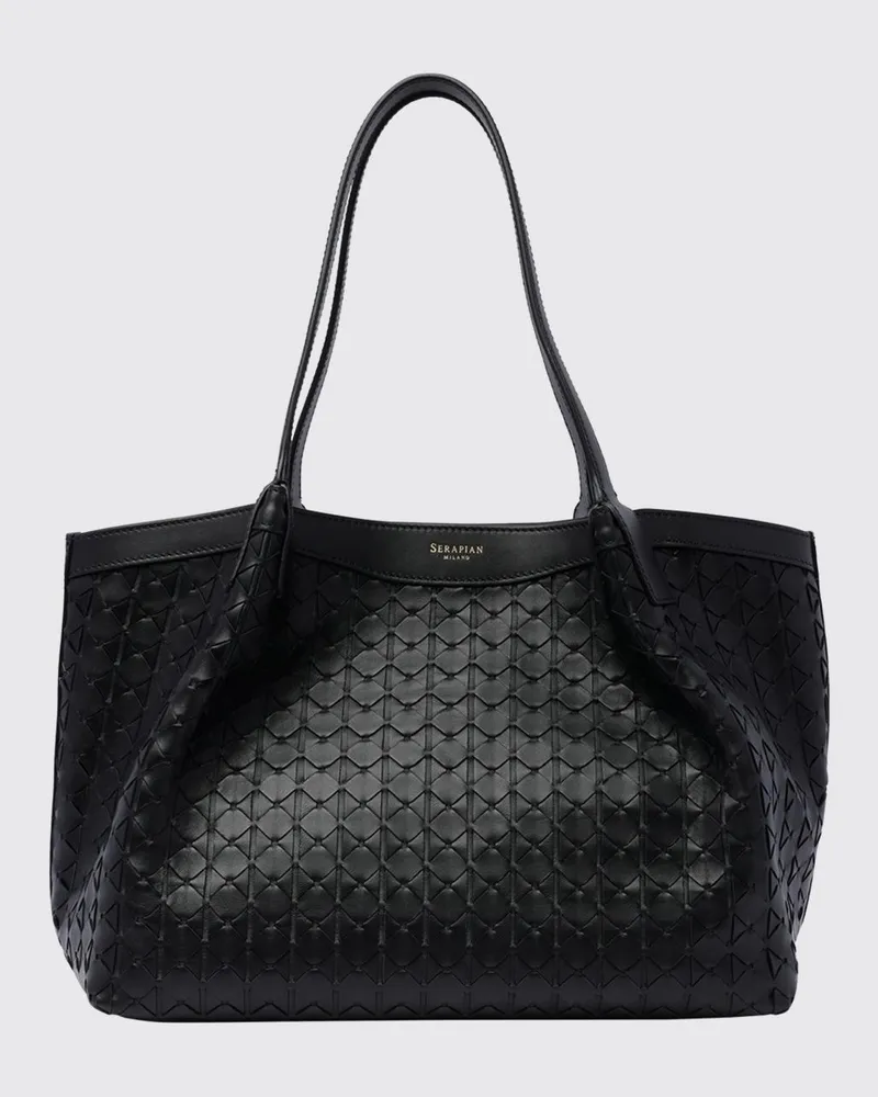 Serapian Schultertasche damen Schwarz