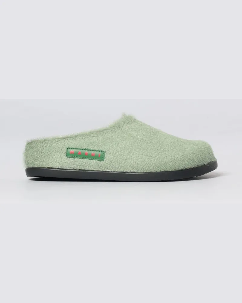 Marni Mules aus Ponyfell Grün
