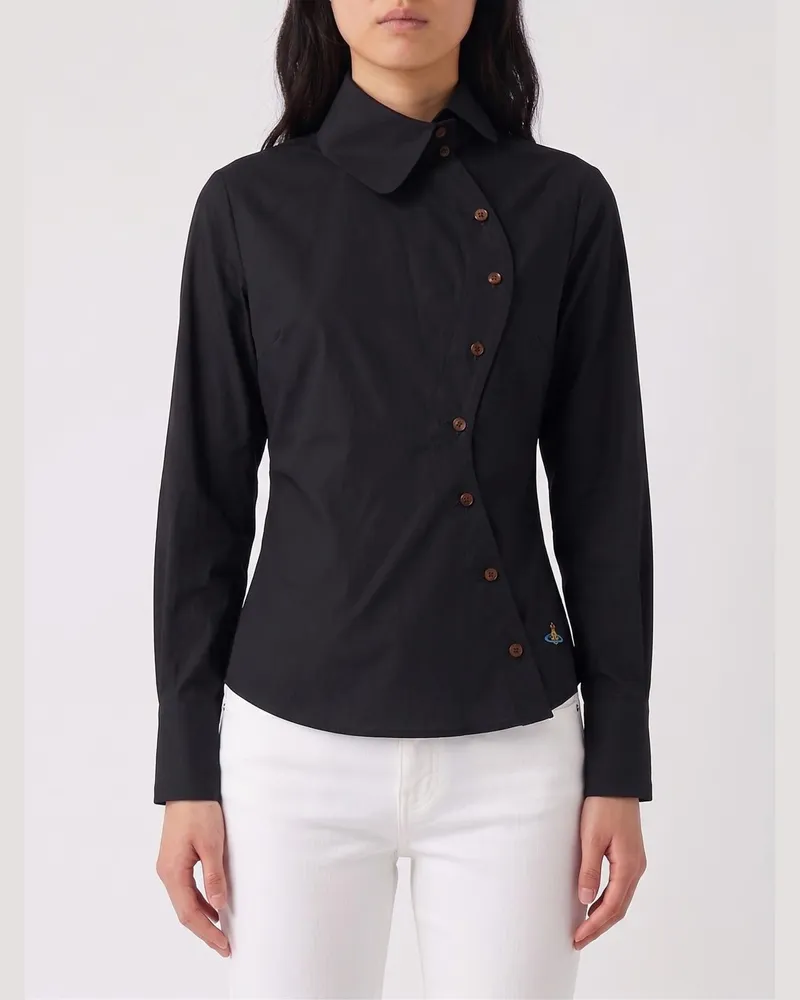 Vivienne Westwood Bella Baumwollhemd Schwarz