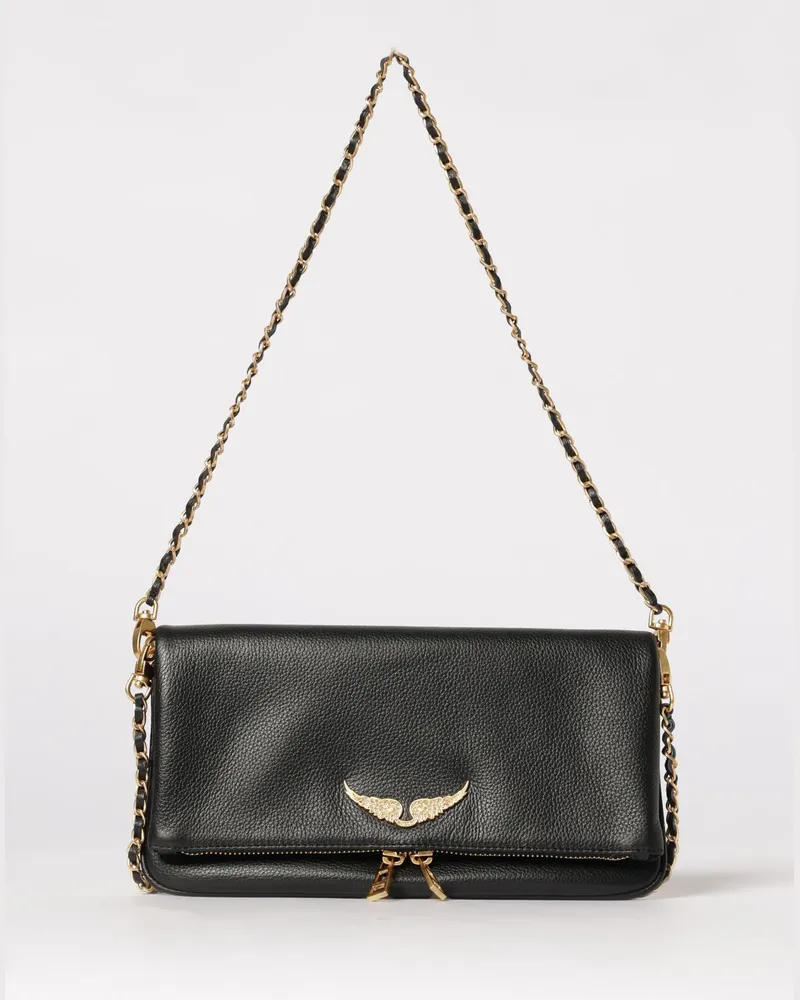 Zadig & Voltaire ZADIG  VOLTAIRE Rock Pochette aus genarbtem Leder von Zadig & Voltaire Schwarz