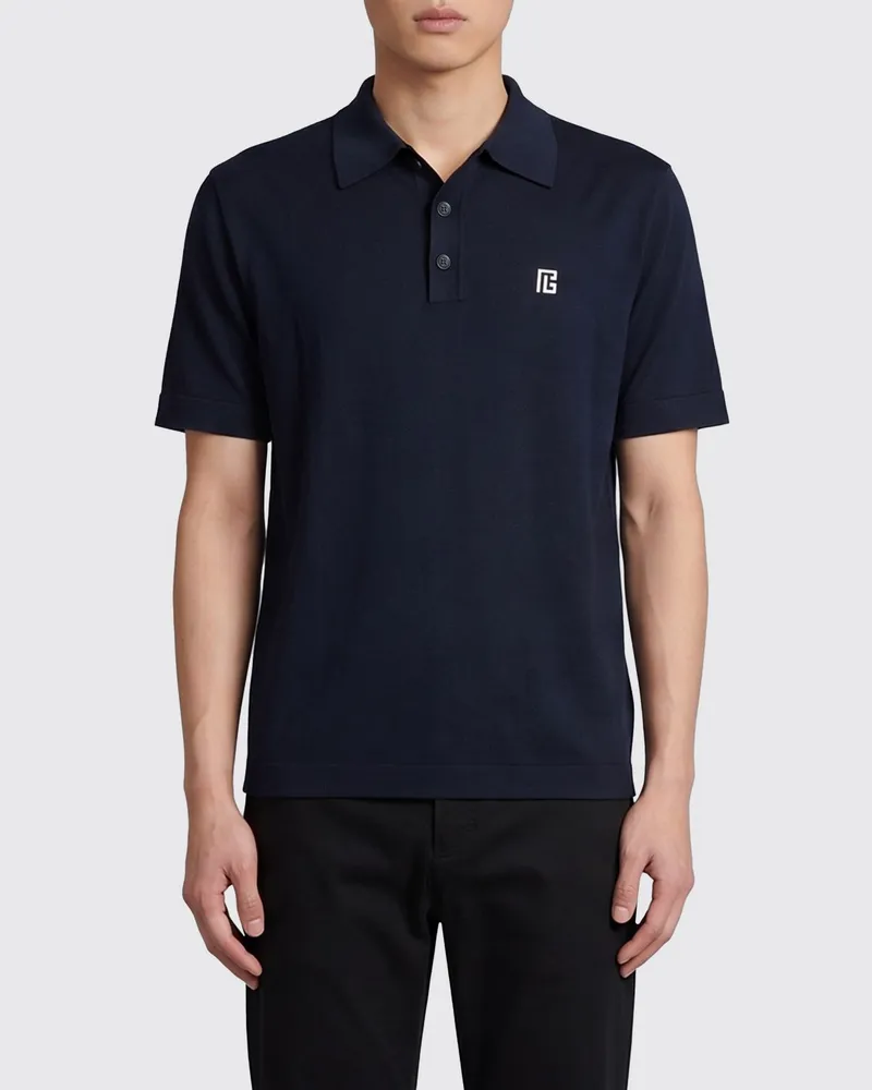 Balmain T-shirt herren Blau