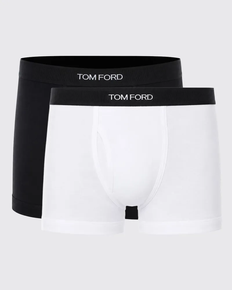 Tom Ford Set aus zwei Boxershorts aus Stretch-Baumwolle mit Logo-Bund Schwarz