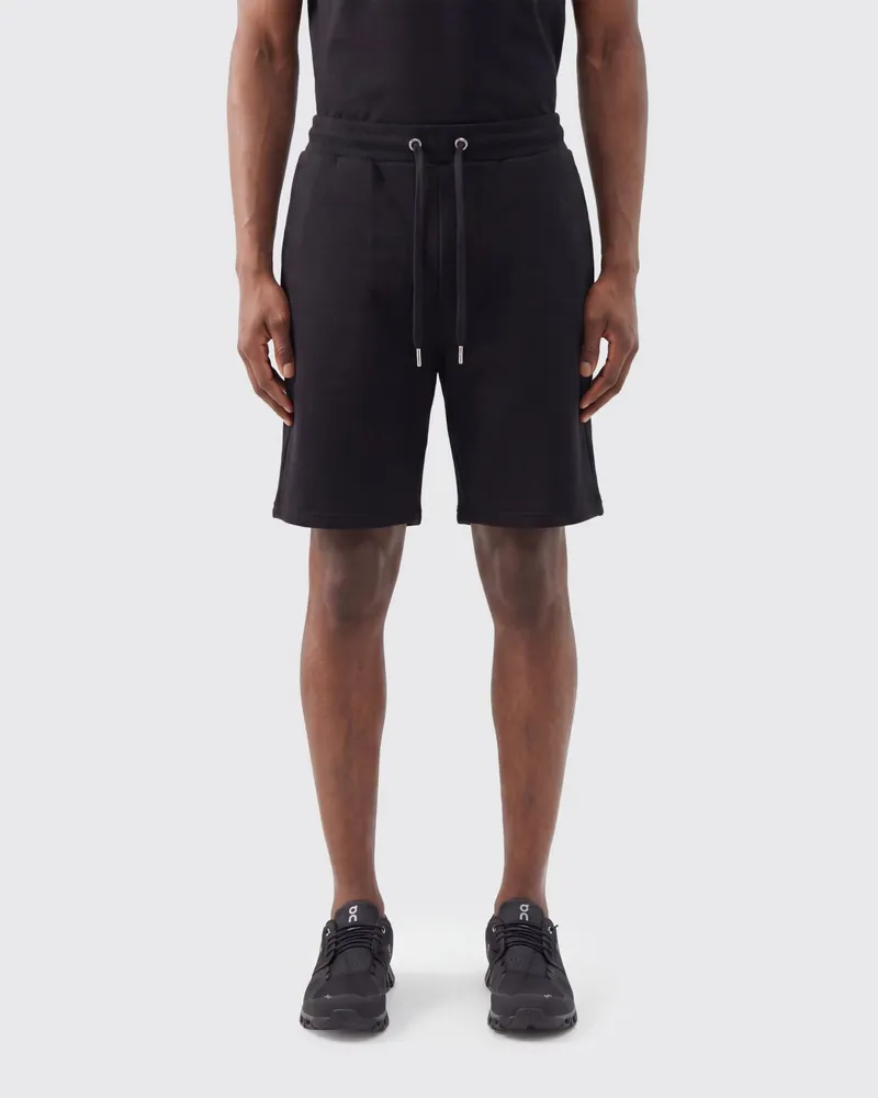 AMI Paris Knielange Jersey-Jogging-Shorts mit Kordelzug Schwarz