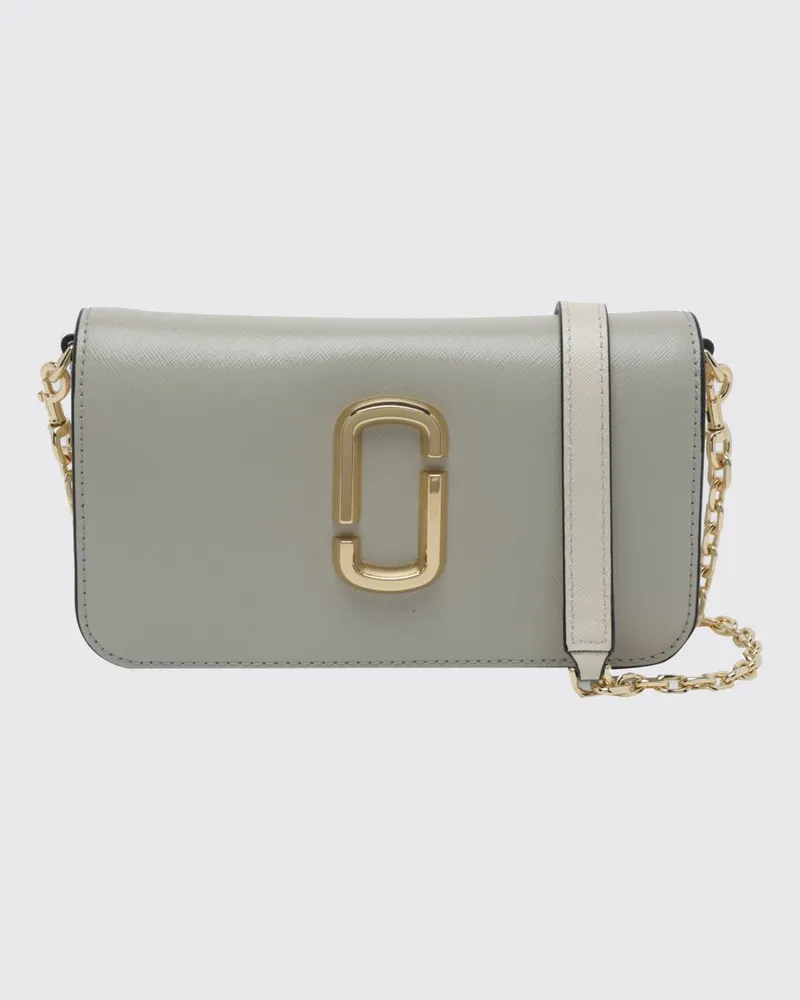 Marc Jacobs The Snapshot Umhängetasche aus Leder mit Double-J-Logo Grau