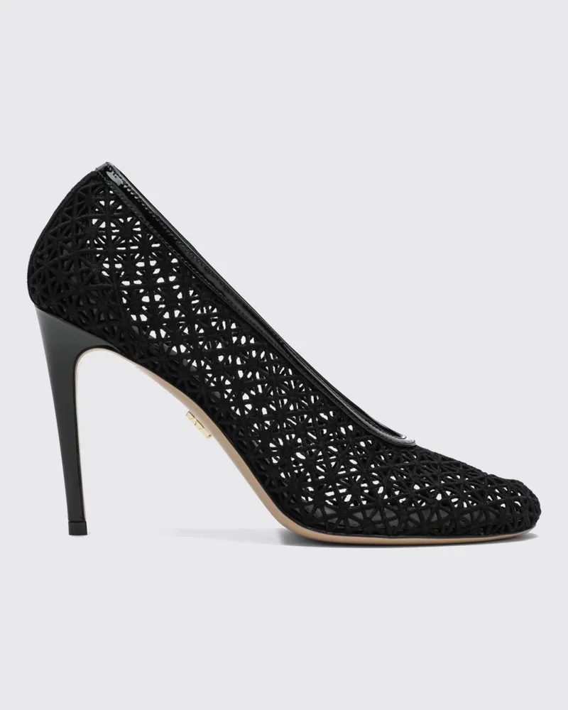 Ferragamo Makramee-Pumps Schwarz