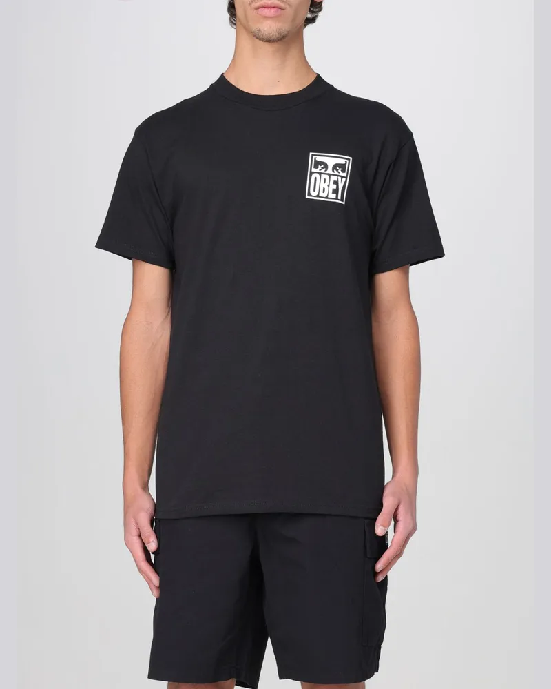 Obey T-shirt herren Schwarz