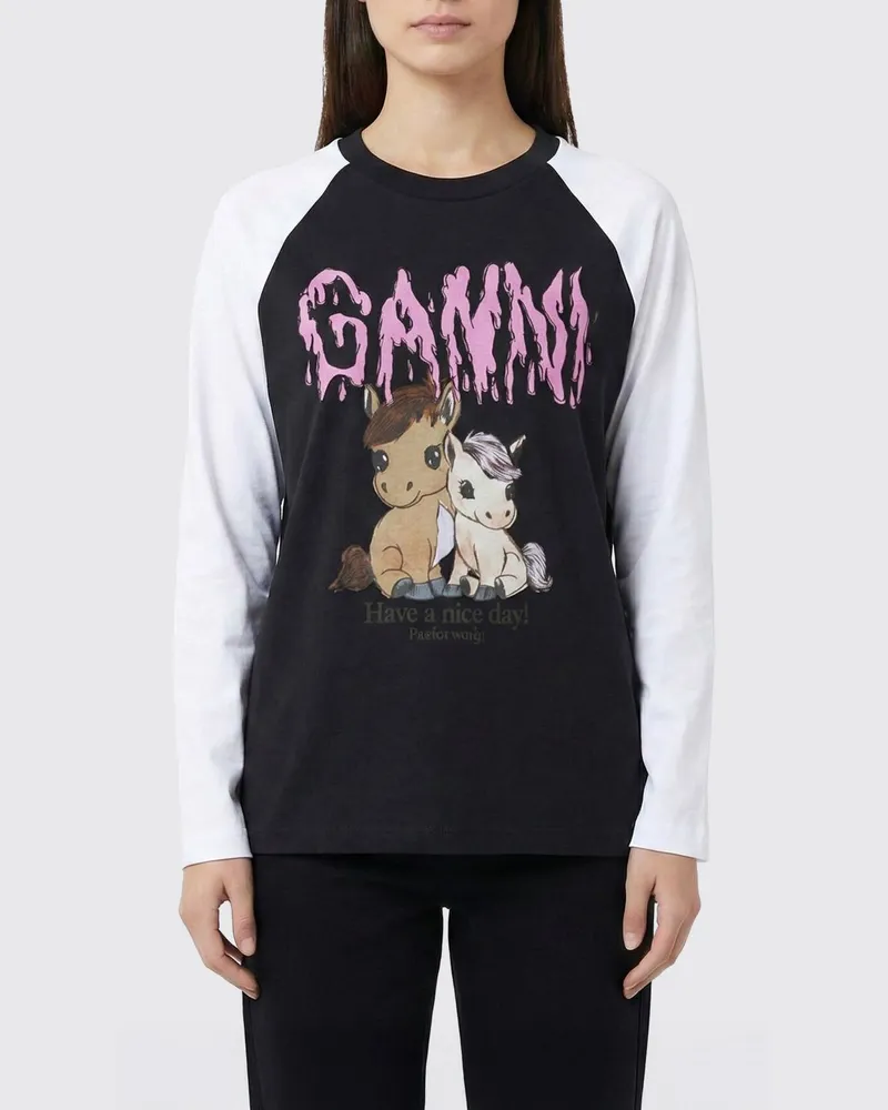 Ganni T-shirt damen Grau