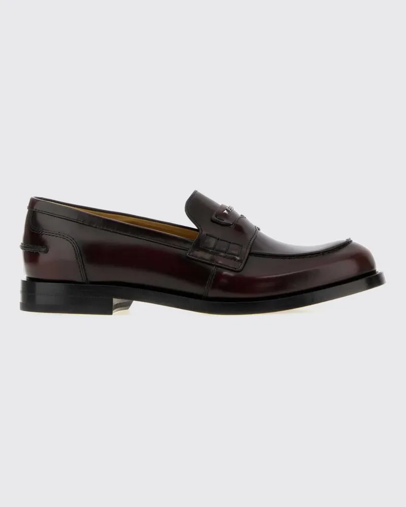 Fendi Ateneo Penny-Loafer aus gebürstetem Kalbsleder von mit runder Kappe Schwarz