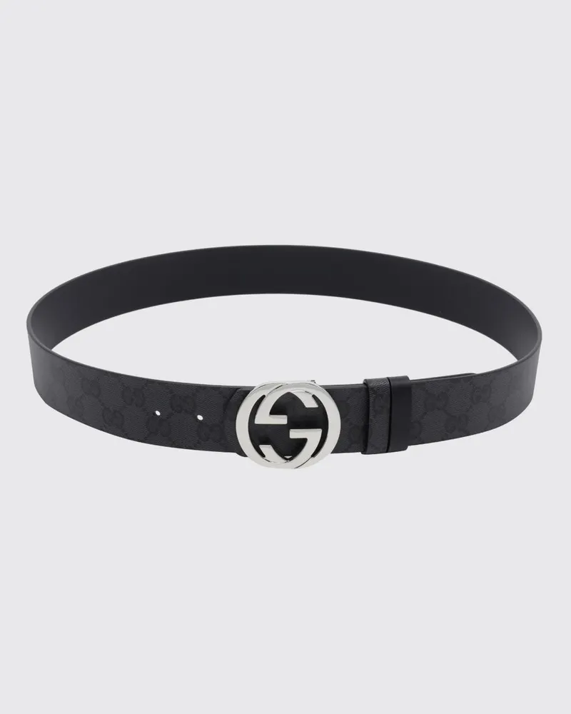Gucci Gürtel aus beschichteter Baumwolle mit GG-Monogramm-Muster Schwarz