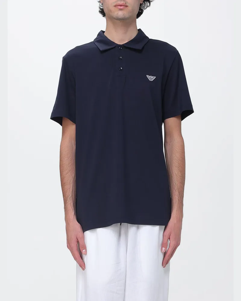 Emporio Armani Polo herren Blau