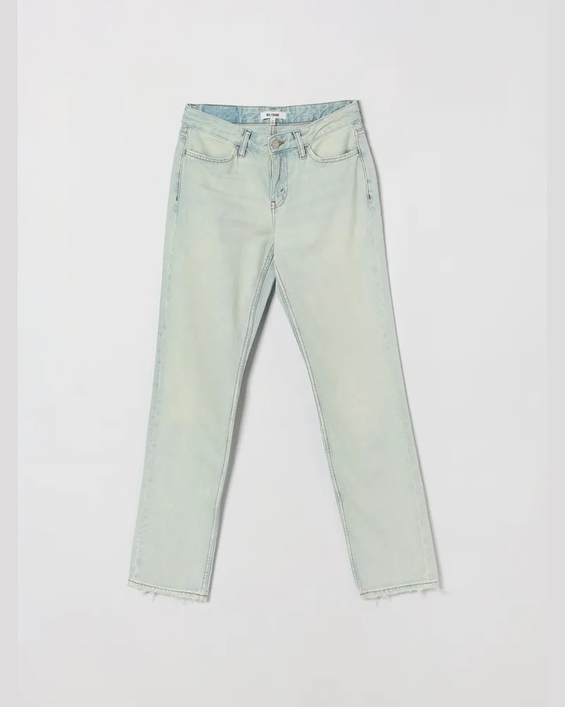 RE/DONE Slim Fit 5-Pocket-Jeans für Jungen aus mittelgewaschenem Baumwolldenim Blau