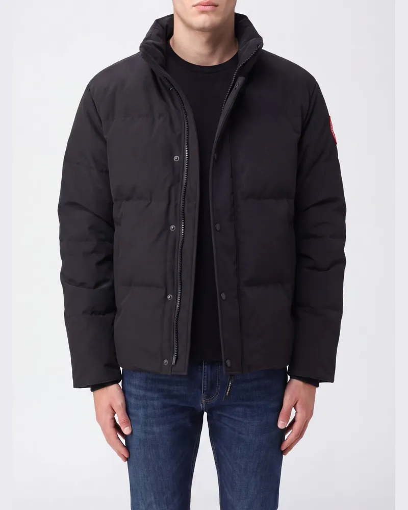 Canada Goose Gesteppte kurze Daunenjacke Bayview von mit hohem Kragen Schwarz