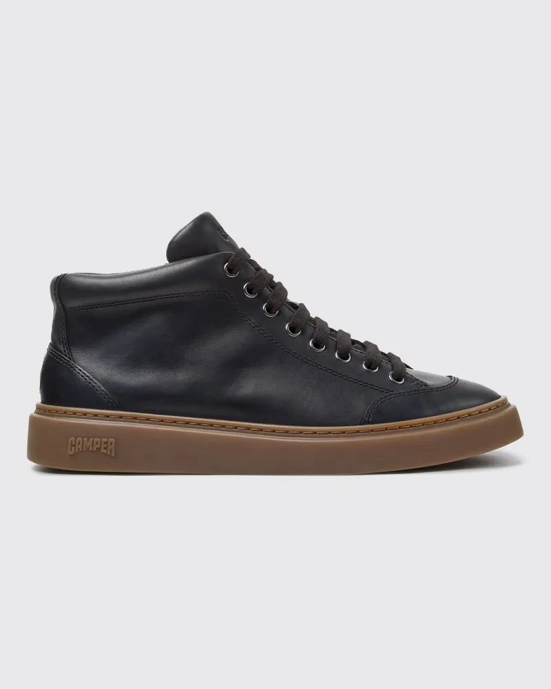 Camper Runner Twentyfive Mid-Top-Sneaker aus Glattleder mit gepolstertem Knöchel Schwarz