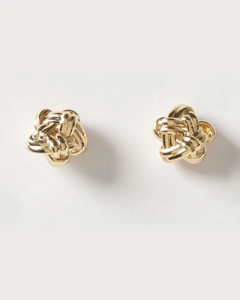 Bottega Veneta Knot Ohrstecker aus 18k vergoldetem Silber Gold