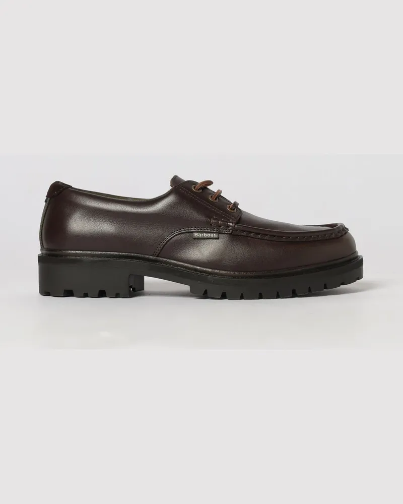 Barbour Paxton Apron Toe Derby-Schuhe aus Glattleder mit Profilsohle Braun