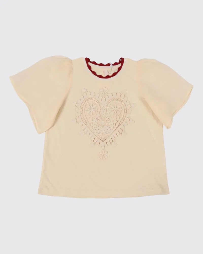 Zimmermann Besticktes Leinen- und Baumwoll-T-Shirt Bunt