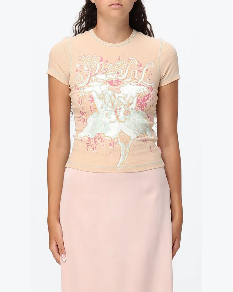 Diesel T-shirt damen Pink