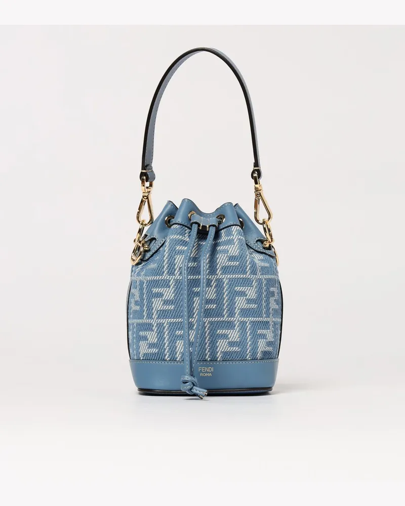 Fendi Schultertasche damen Hellblau