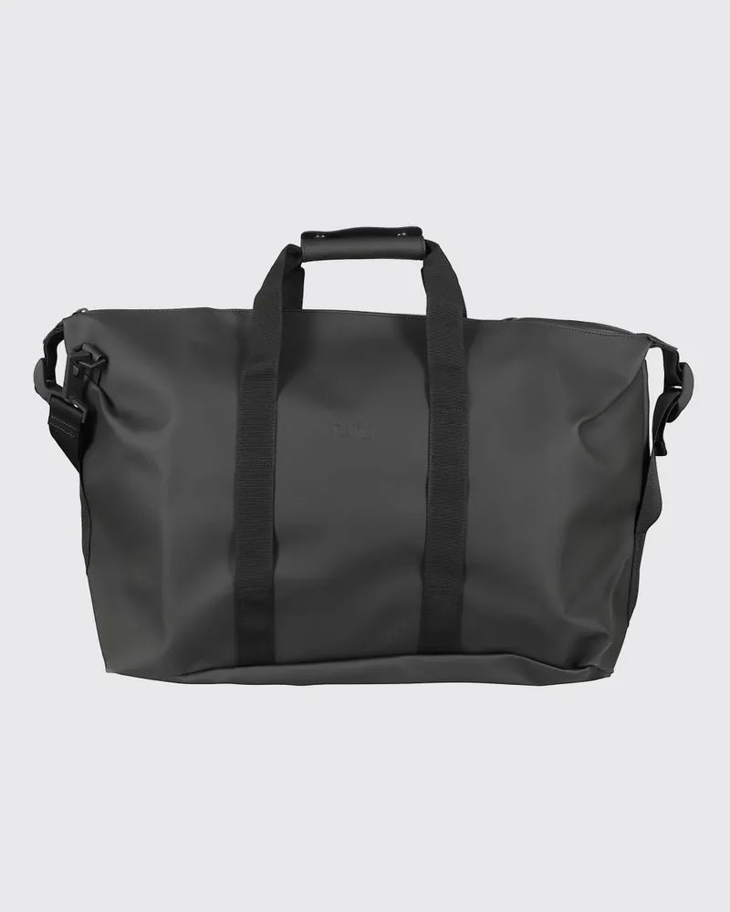 RAINS Wasserdichte Hilo Weekend Reisetasche mit abnehmbarem Schultergurt Schwarz