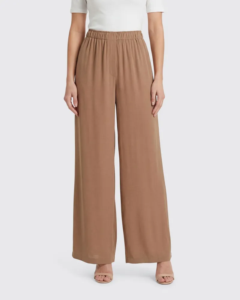 Federica Tosi Palazzo-Hose aus Crêpe Braun