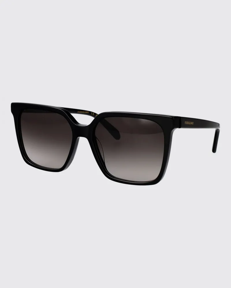 Ferragamo Acetat-Cat-Eye-Sonnenbrille mit Verlaufsgläsern Schwarz