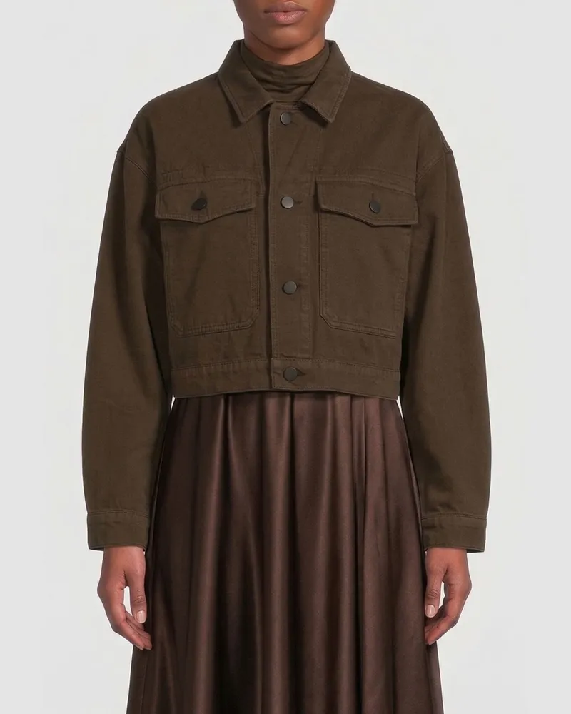Christophe Lemaire Baumwolljacke Braun