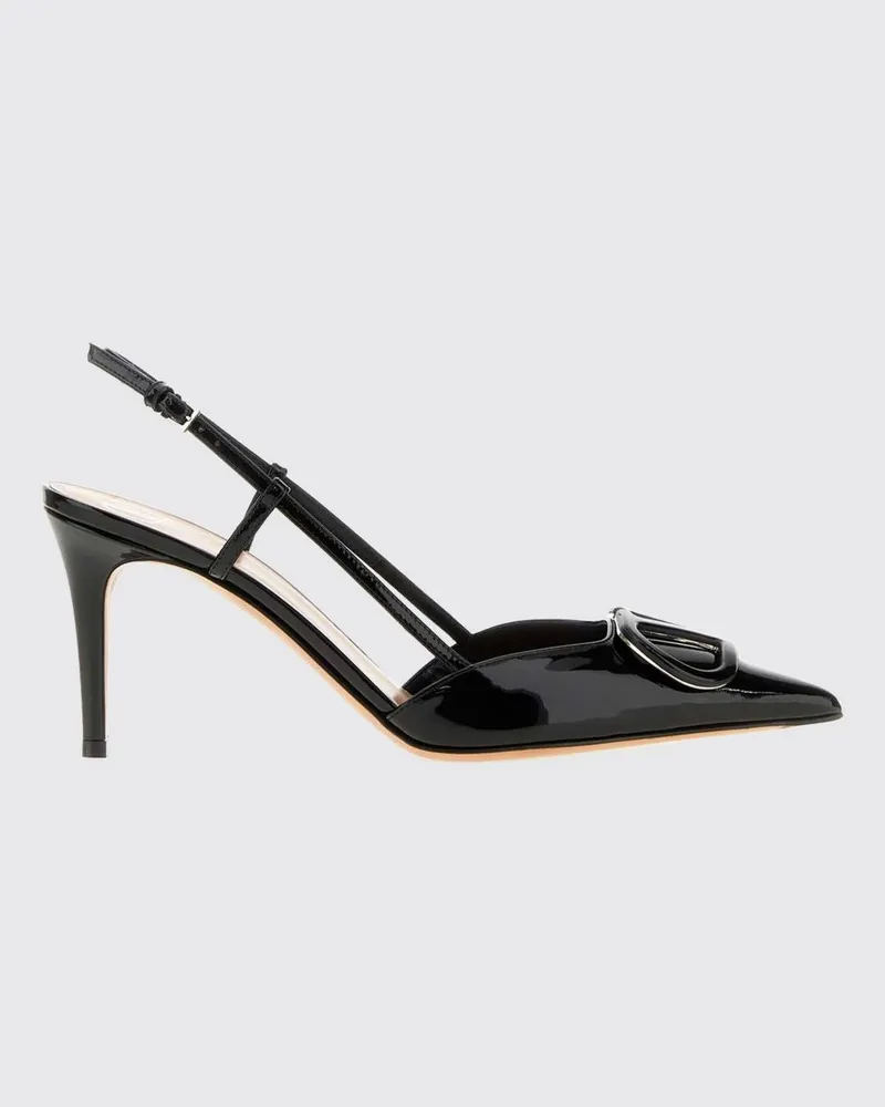 Valentino Garavani VLogo Signature Slingback-Pumps aus Lackleder mit Stiletto-Absatz Schwarz