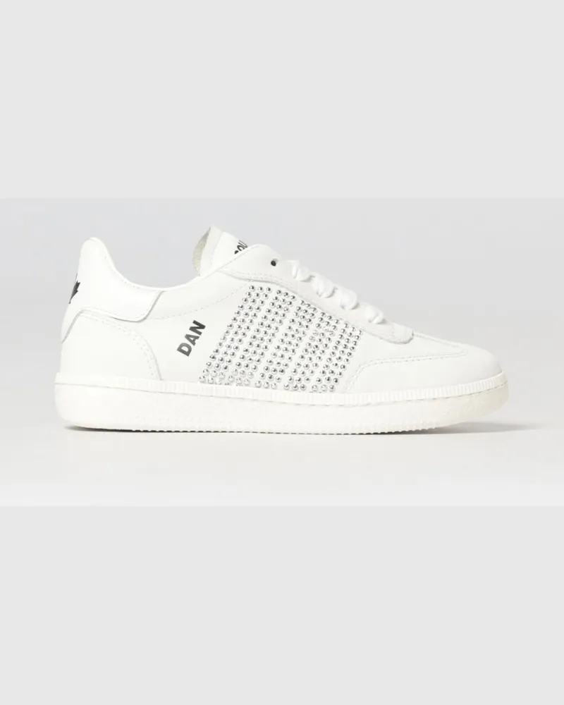 Dsquared2 Leder-Sneakers mit Mikro-Nieten Weiß
