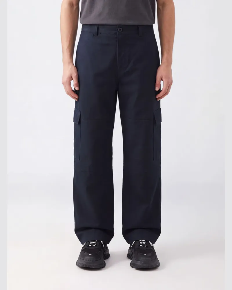 Balenciaga Weitbein-Cargohose aus Baumwolle in Anthrazit Charcoal