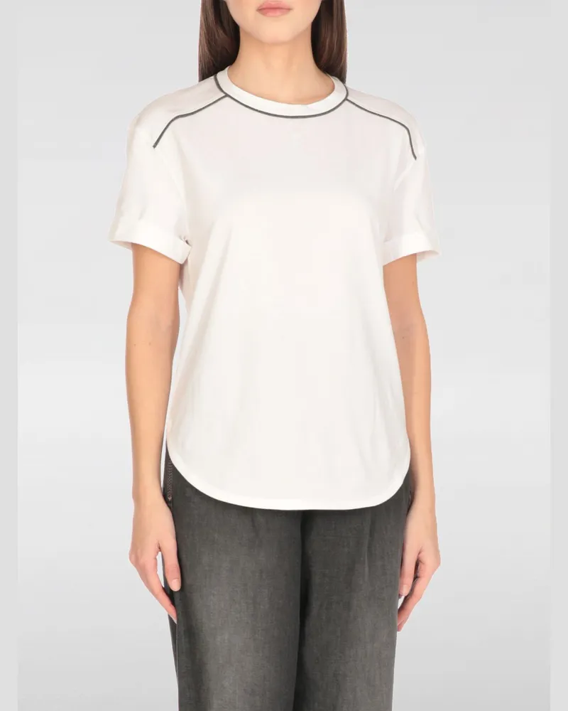 Brunello Cucinelli T-shirt damen Weiß